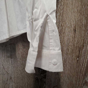 LS Show Shirt, attached snap collar *vgc, older, seam puckers, wrinkles, snag/run