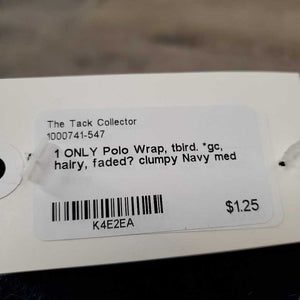 1 ONLY Polo Wrap, tbird. *gc, hairy, faded? clumpy