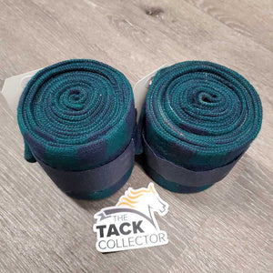 Pr Thick Stretchy Cotton Leg Wraps *vgc, mnr dirt?/stains, faded edges, clean