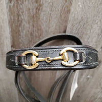 Rsd Padded Bridle, Bit Browband *MISSING 1 CHEEK, dirty, scraped edges, gc, mismatched
