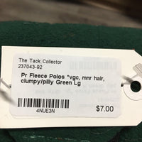 Pr Fleece Polos *vgc, mnr hair, clumpy/pilly