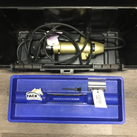 Hvy Adjustable Speed Clippers, Pr Blades, 1 84AU Bottom Blade, Tray, Plastic Box, brush *vgc, hair, clean, marker, mnr chips, WORK, SOUND GREAT, older
