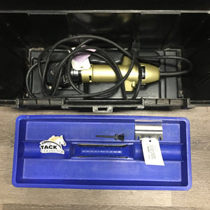 Hvy Adjustable Speed Clippers, Pr Blades, 1 84AU Bottom Blade, Tray, Plastic Box, brush *vgc, hair, clean, marker, mnr chips, WORK, SOUND GREAT, older