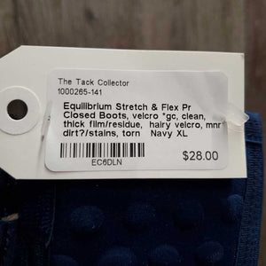 Pr Closed Boots, velcro *gc, clean, thick film/residue, hairy velcro, mnr dirt?/stains, torn