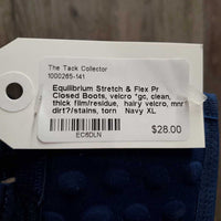 Pr Closed Boots, velcro *gc, clean, thick film/residue, hairy velcro, mnr dirt?/stains, torn
