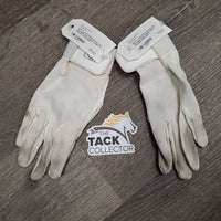 Pr Cloth Riding Gloves, bag *gc, finger rubs: frayed edges, v.stained
