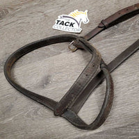 FS Noseband *fair, filthy, stiff, xholes, rubs, missing & tight keepers
