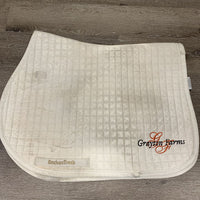 Quilted Jumper Pad, embroidered *gc, mnr dirt, hair, v. stained, rubbed, seam tear, cut tabs
