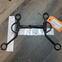 Sweet Iron Copper Inlay Argentine Snaffle Bit *gc, mnr dirt, v. rusty, scuffs
