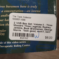 2 VHS Box Set: Volume II - Three Masters Three Legends; Rodney Jenkins, Buck Brannaman, George Morris *look good, work?, bent corners

