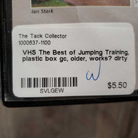 VHS The Best of Jumping Training, plastic box gc, older, works? dirty