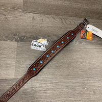 Beaded Padded Leather Dog Collar *new
