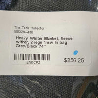 Heavy Winter Blanket, fleece wither, 2 legs *new
