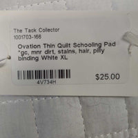 Thin Quilt Schooling Pad *gc, mnr dirt, stains, hair, pilly binding
