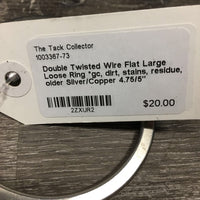Double Twisted Wire Flat Large Loose Ring *gc, dirt, stains, residue, older