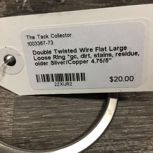 Double Twisted Wire Flat Large Loose Ring *gc, dirt, stains, residue, older