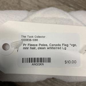 Pr Fleece Polos, Canada Flag *vgc, mnr hair, clean