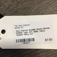 Hvy Canvas Saddle Water Bottle Holder *vgc, dirt, older, hairy, faded?