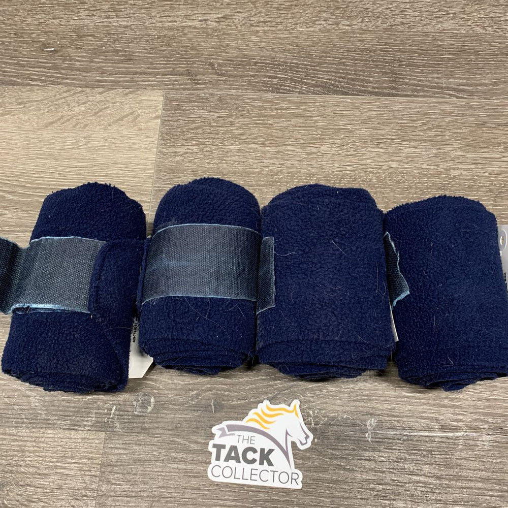 4 Fleece Polo Wraps *fair, faded, clumpy, clean, hairy, weak/frayed velcro