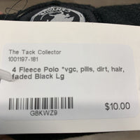 4 Fleece Polo *vgc, pills, dirt, hair, faded
