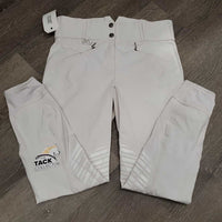 High Waist Euroseat Breeches, Sticky knees *gc, stains, mnr threads, dingy, older, seam puckers