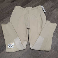 Hvy Cotton Euroseat Breeches *gc, older, seam puckers, rubs/pilly

