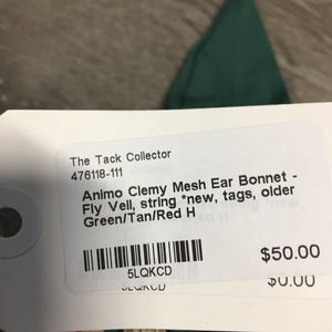 Mesh Ear Bonnet - Fly Veil, string *new, tags, older