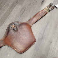 Lg Belly Girth, x2 els, carabiner *stretched/torn elastic, stains, scrapes, clean, creases, UNDONE & stitching rubs, older