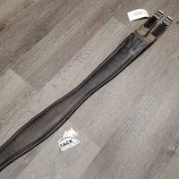 Padded Leather Girth, x1 els *fair, older, torn/stretched els, clean, threads, dirt, rubs, edges: scrapes, creases
