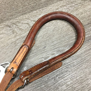 Adj Leather Driving Crupper, 2 Conway Buckles, tag *vgc, stains, scrapes, scratches, rubs, older?, scuffs, chews?, xhole?