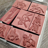 8 pc Rubber Stamp Kit "Dressage" *like new, older
