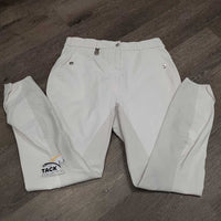 Full Seat Breeches *gc, seam puckers, older, stained seat, mnr dingy & stains
