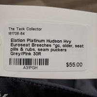 Hvy Euroseat Breeches *gc, older, seat: pills & rubs, seam puckers