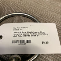 Thick Hollow Mouth Loose Ring, revolving center *v.dirty, scratches, dull, fair, chewed

