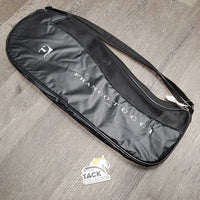 Pr Leather Half Chaps, bag *fair, sticky zips, threads, rubs, dirty, rubs, breaking elastic
