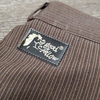 High Waist Full Leather Seat Breeches *gc, rubs, older, hairy velcro, stained seat, rubs
