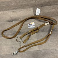 Hvy Nylon Western Running Martingale, snap *fair, older discolored/faded, weak snap, stains, oxidized