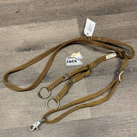 Hvy Nylon Western Running Martingale, snap *fair, older discolored/faded, weak snap, stains, oxidized
