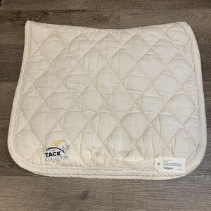 Thick Quilt Dressage Pad, x1 piping *gc, clean, stained, dingy, mnr pills, rubbed piping, cut tabs