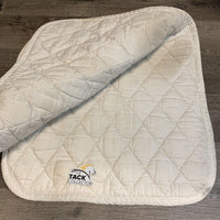 Thick Quilt Dressage Pad, x1 piping *gc, clean, stained, dingy, mnr pills, rubbed piping, cut tabs
