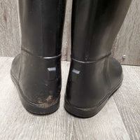 Pr Lined Tall Rubber Boots, Pull On *vgc, clean, scratches, rubs, older
