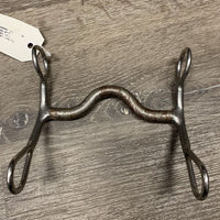 SS Med Port Western Curb Bit *clean, rust, gc, scratches
