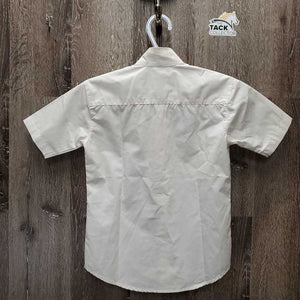 JUNIORS SS Show Shirt *NO Collar, older, v.stained, seam puckers