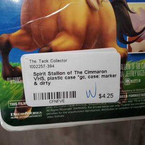 Spirit Stallion of The Cimmaron VHS, plastic case *gc, case: marker & dirty
