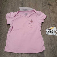 BABY SS T Shirt, "unicorn pocket" *gc, mnr hair, dingy, curled seam edges
