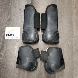 Open Front & Hind Boots, velcro *fair, faded, dirty, scrapes, flattened, scratches