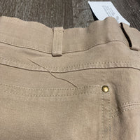 Euro Seat Breeches *loose threads, v.discolored/stained seat & legs, seam puckers, faded, undone stitching, stains

