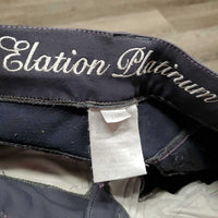 Hvy Euroseat Breeches *fair, dirty, undone stitching, stains, v.pilly inside, seam puckers & rubs
