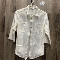 3/4 Sleeve Blouse, buttons *vgc
