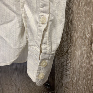 LS Show Shirt *1 Collar, older, seam puckers, crinkles, pits?